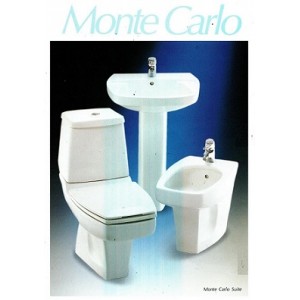 Monte Carlo 瑞士原裝進口分體馬桶+臉盆腳柱 特價18000元